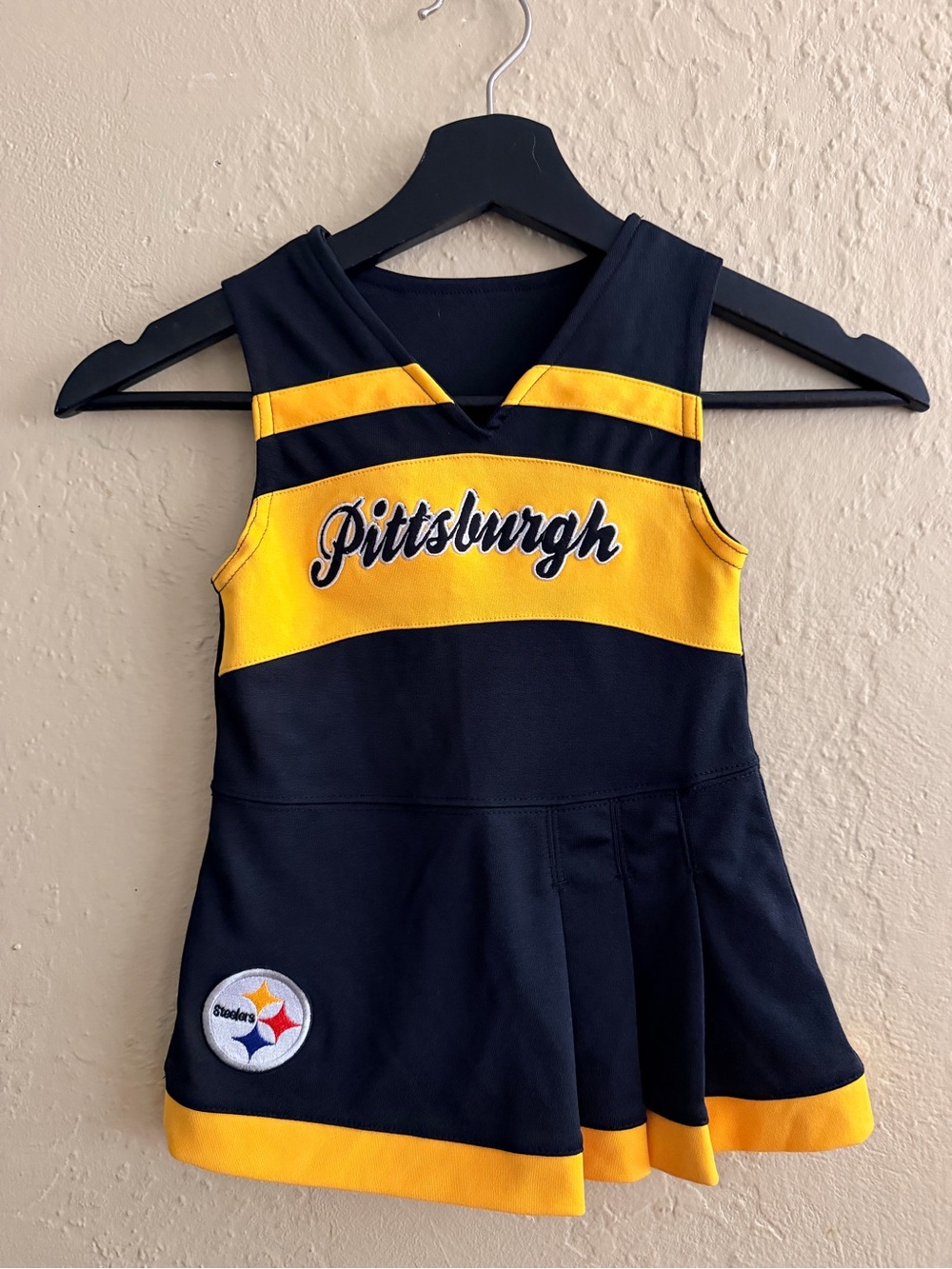 NFL Pittsburgh Navy and Yellow Girls Cheer Dress